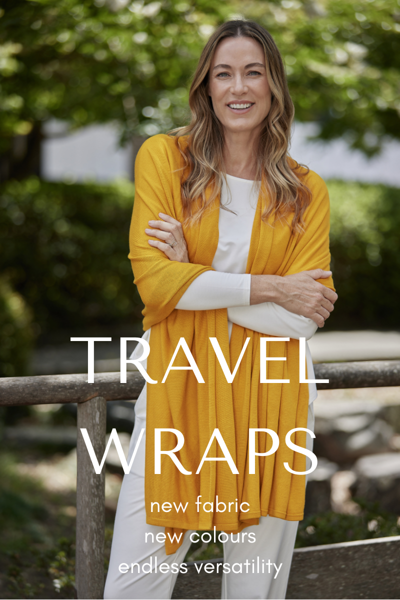 Bamboo & Recycle Cashmere and Wool Travel Wraps