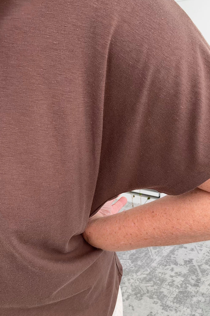 Bamboo Linen Pax Tee - Coffee