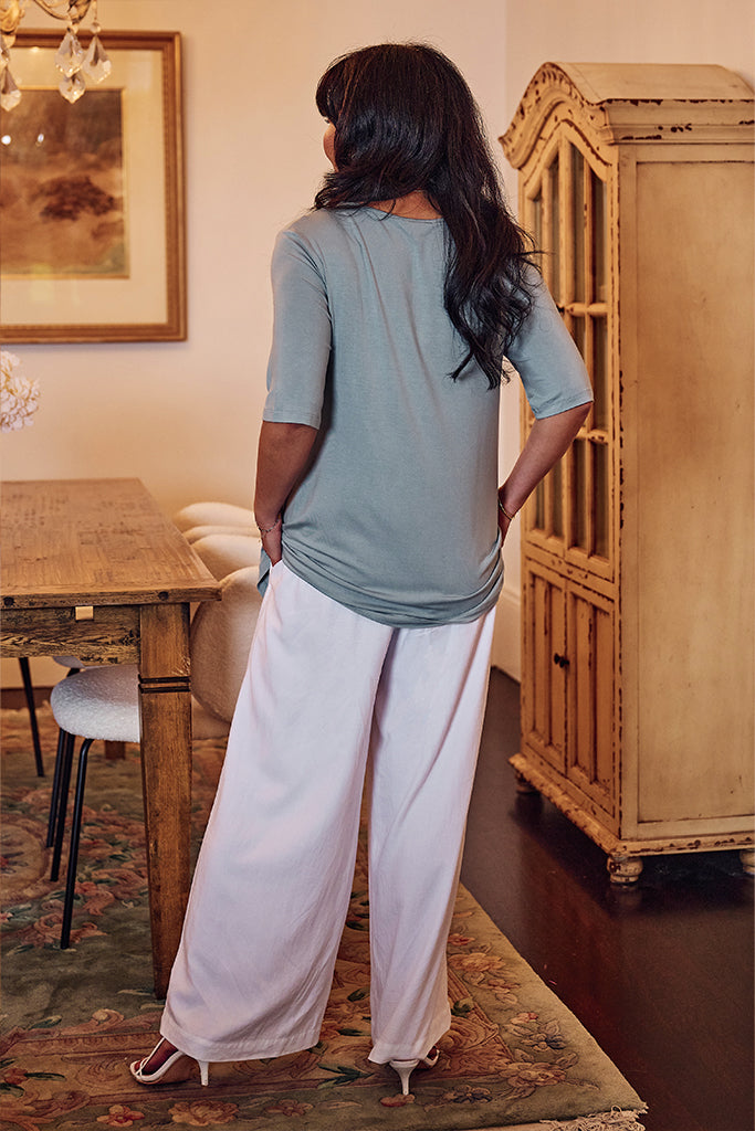 Carter Tunic Top - Steel Blue