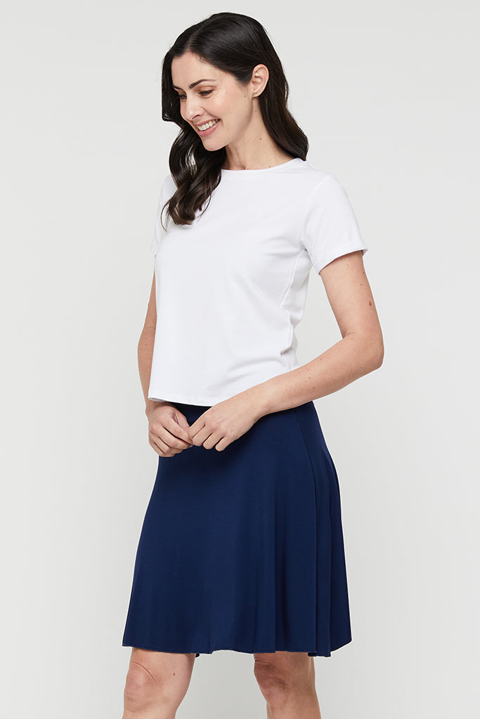 a-line short skirt in navy colour