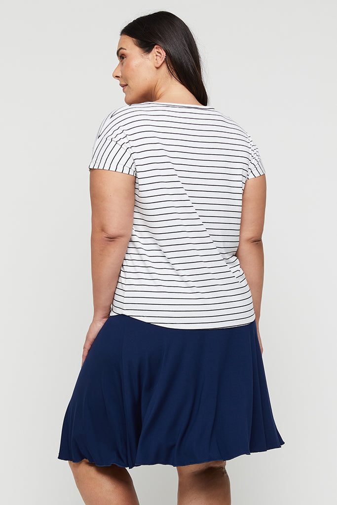 plus size bamboo mini skirt with soft pleats