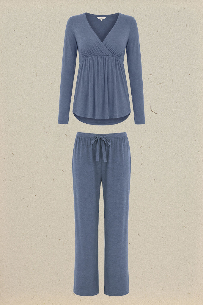 Cross Front PJ Set - Twilight