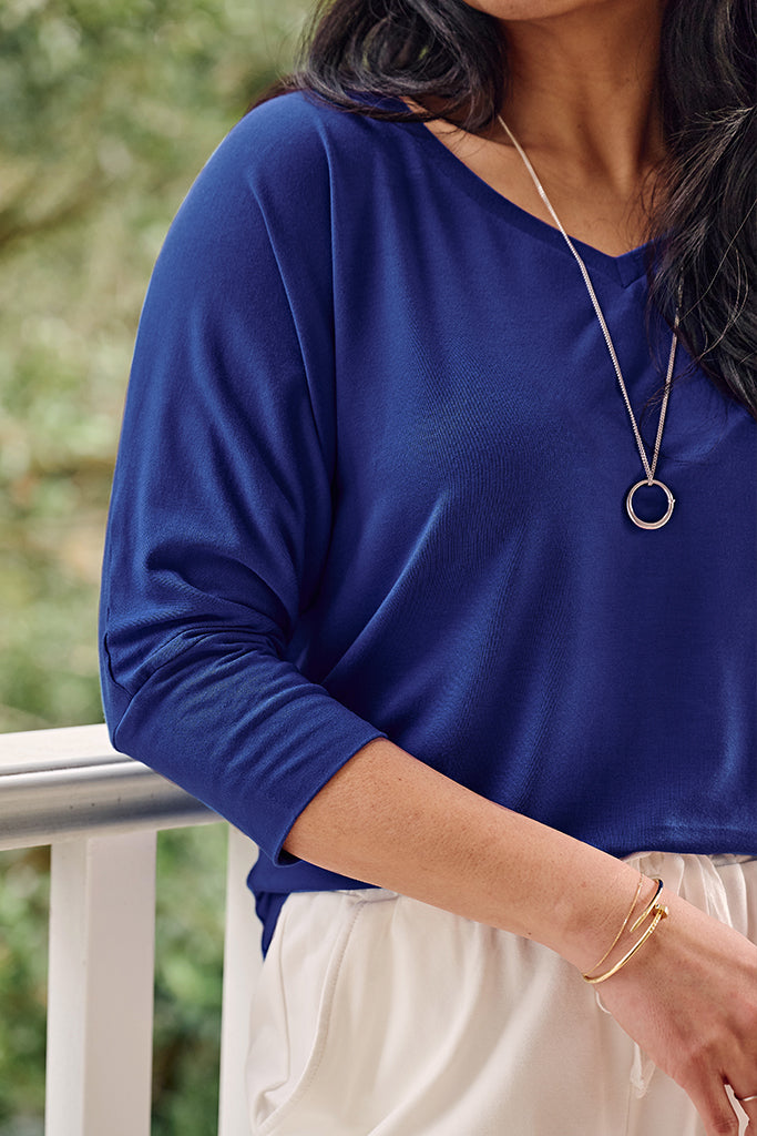 Dolman Sleeve Top - Cobalt