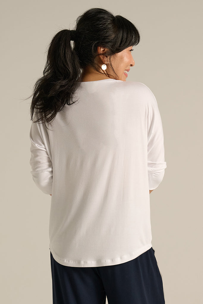 Dolman Sleeve Top - White