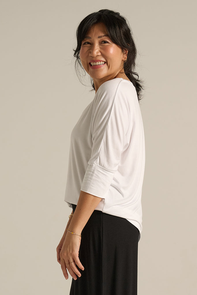 Dolman Sleeve Top - White