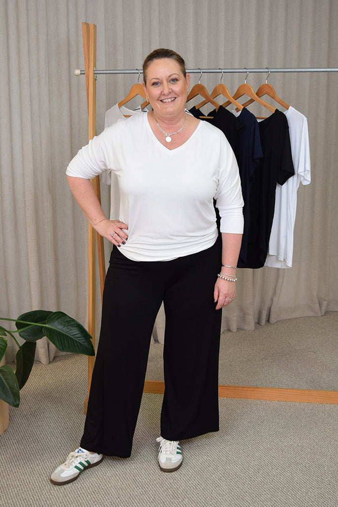 Dolman Sleeve Top - White