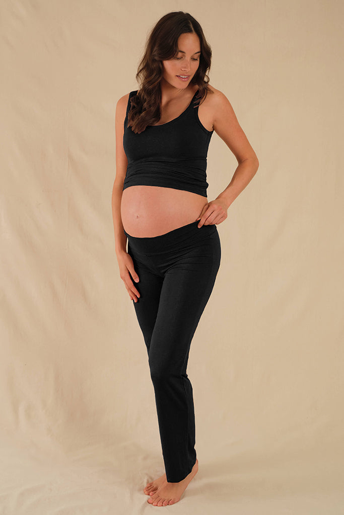 Essential Bamboo Maternity Pants - Black