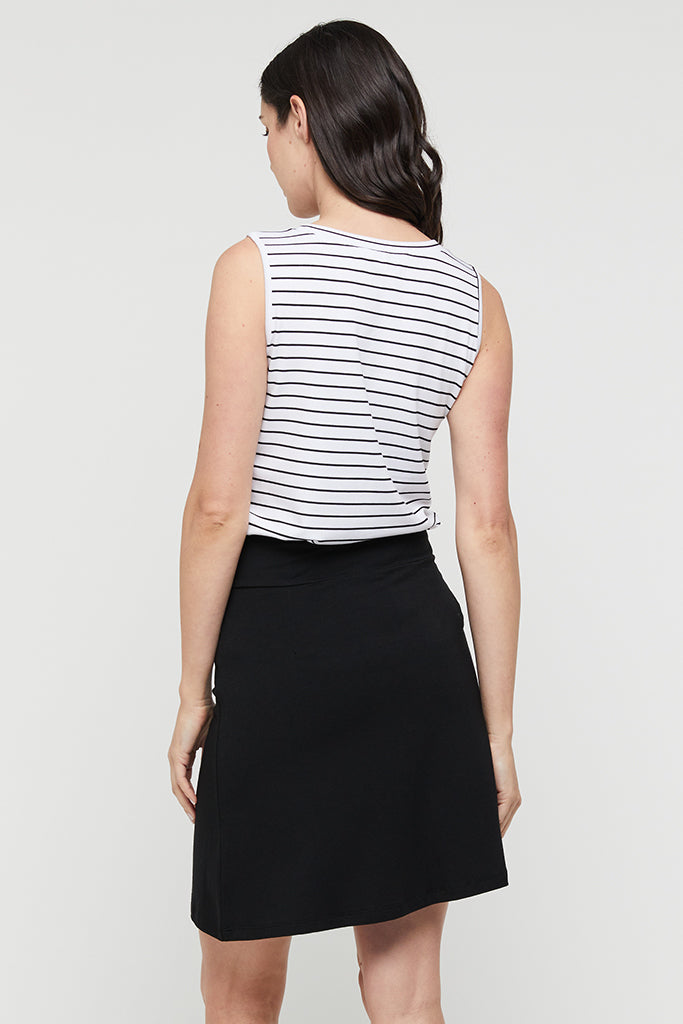 bamboo mini skirt with high waist
