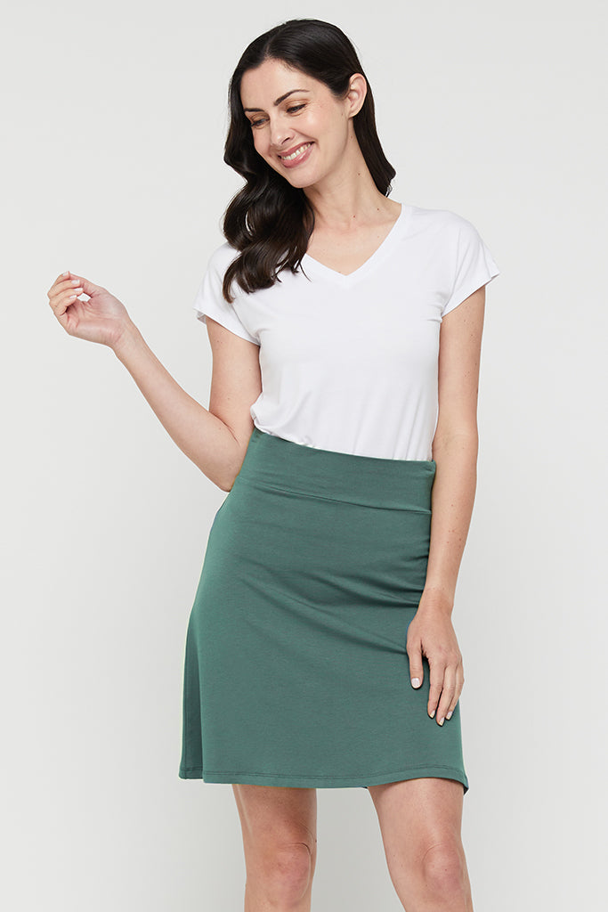 mini skirt in green colourway