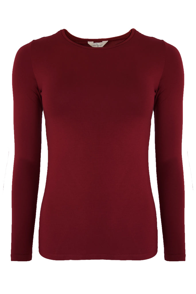 Long Sleeve Crew Neck - Rich Red