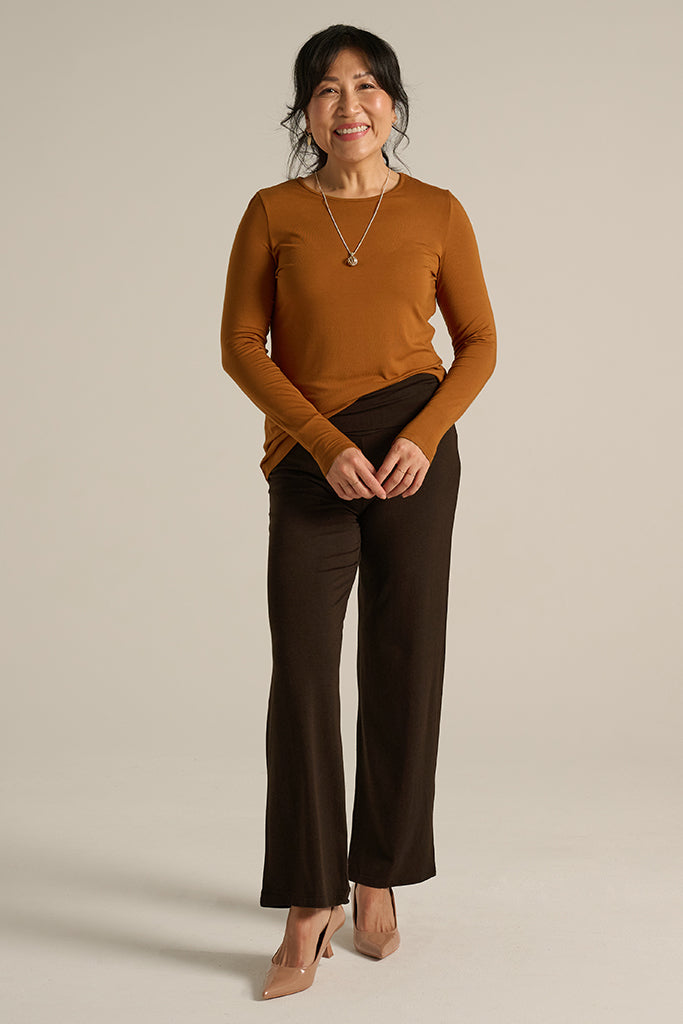 Long Sleeve Crew Neck - Ginger