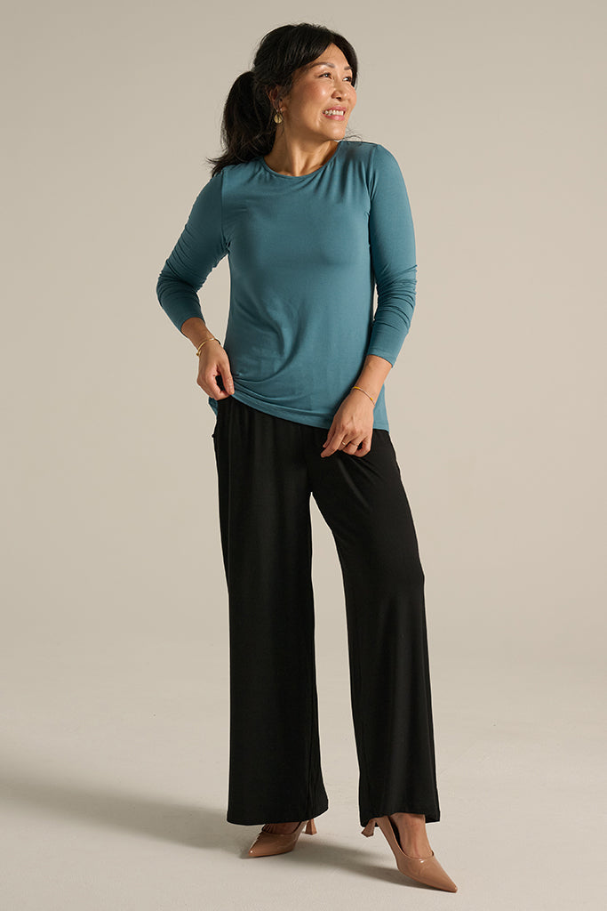 Long Sleeve Crew Neck - Ocean