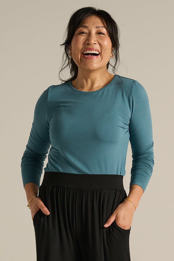 Long Sleeve Crew Neck - Ocean