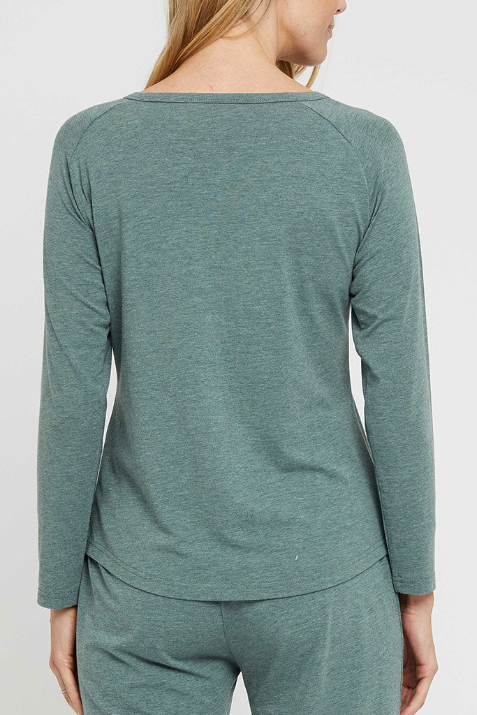 Henley PJ Set - Moss Green