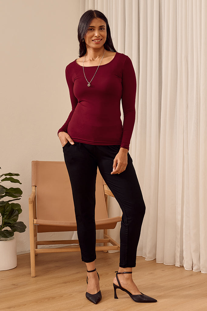 Peggy Bamboo Trouser - Black