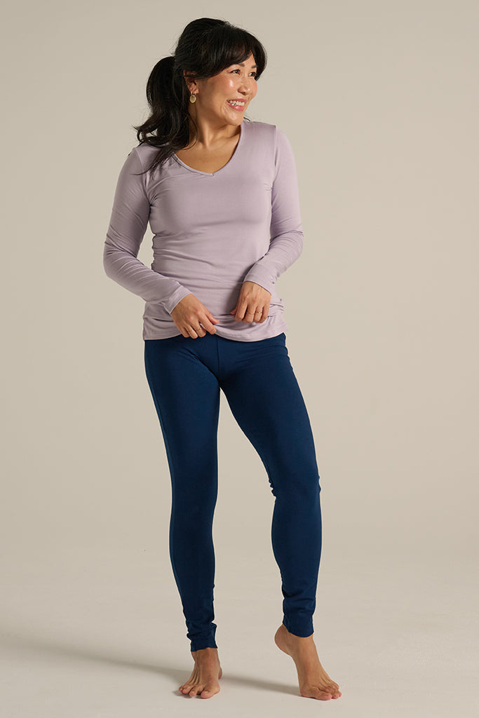 Long Sleeve V Neck - Lavender