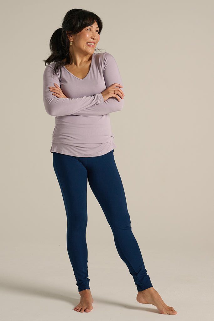 Long Sleeve V Neck - Lavender