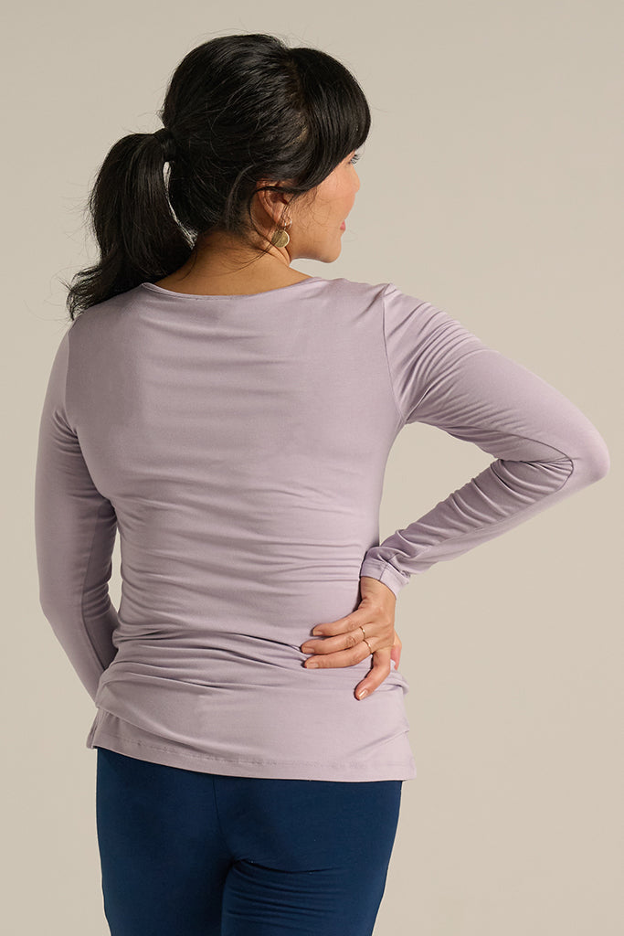 Long Sleeve V Neck - Lavender