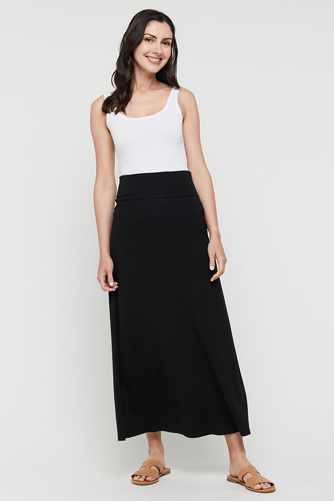 bamboo maxi skirt with soft waistband