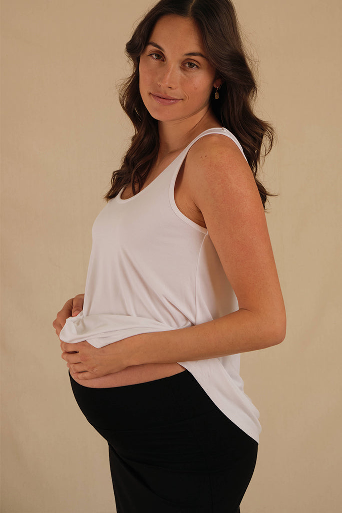 bump friendly bamboo maxi skirt