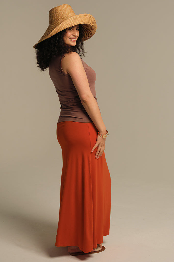 stretchy long skirt made of bamboo fabric