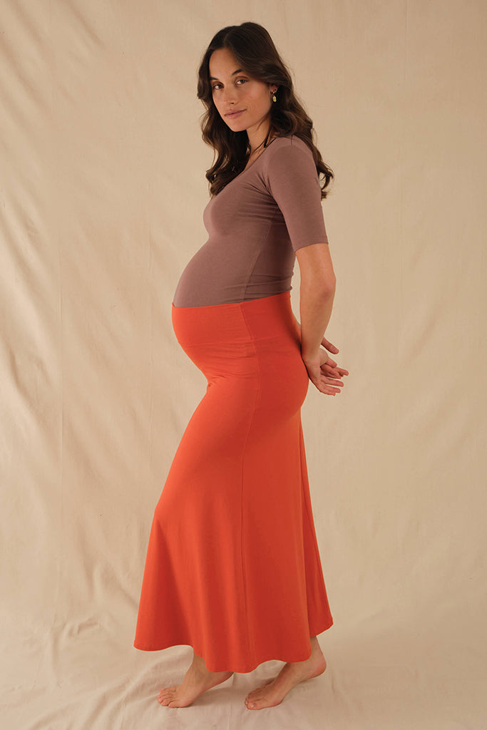 long bamboo stretchy skirt for maternity