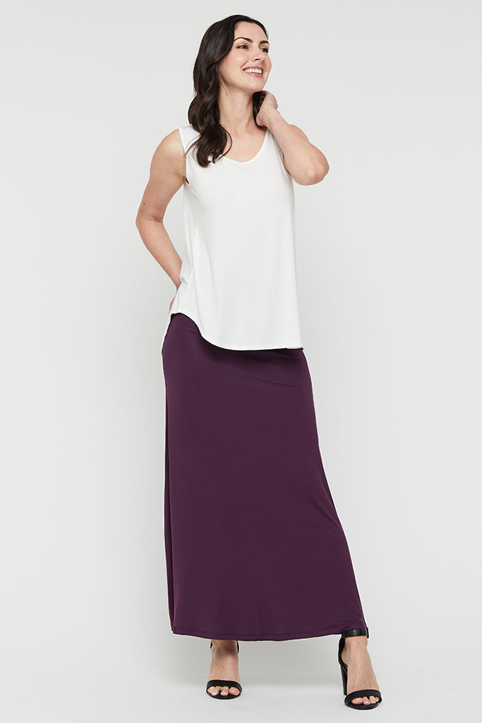 long bamboo skirt ankle length