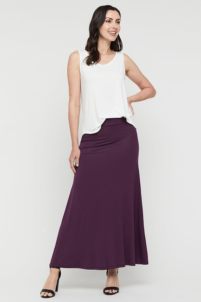 longline bamboo stretchy skirt