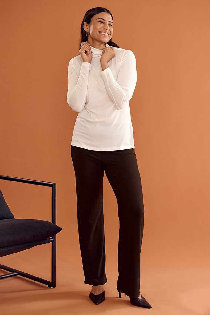Maya Turtle Neck Knit - Cream