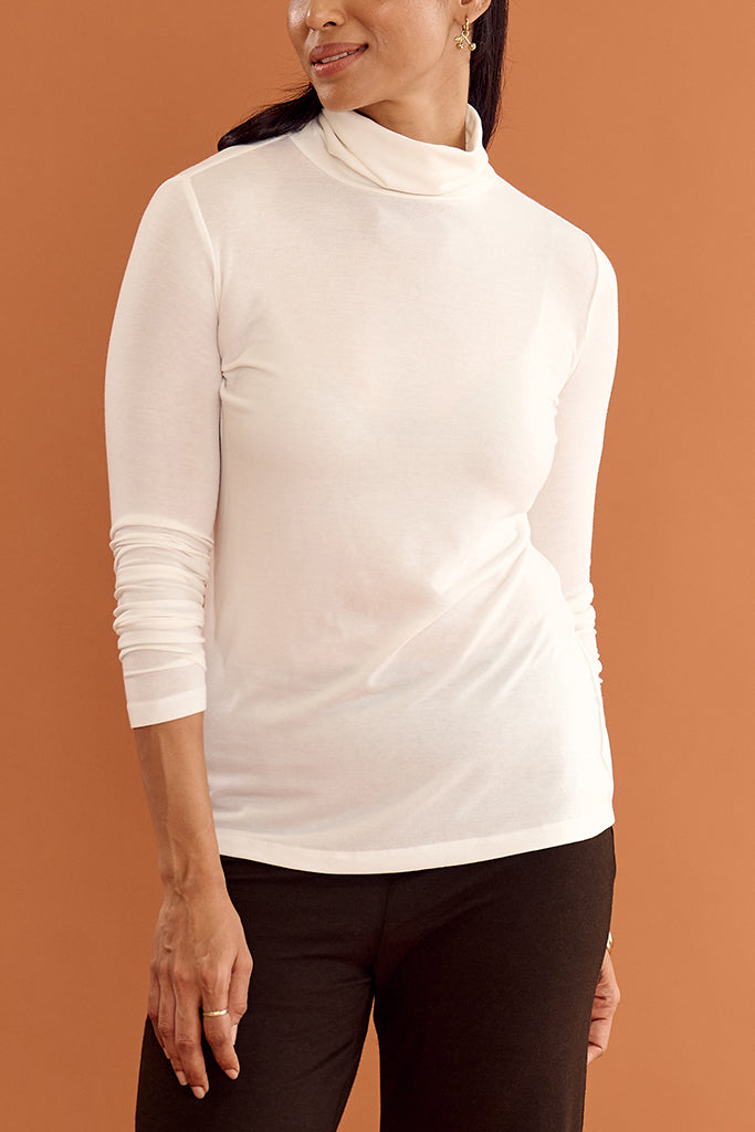 Maya Turtle Neck Knit - Cream