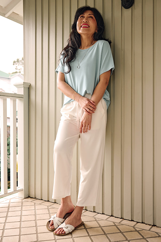 French Terry Pax Tee - Aquamarine