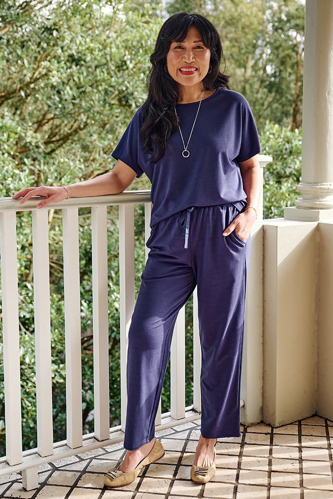 French Terry Pax Tee - Indigo