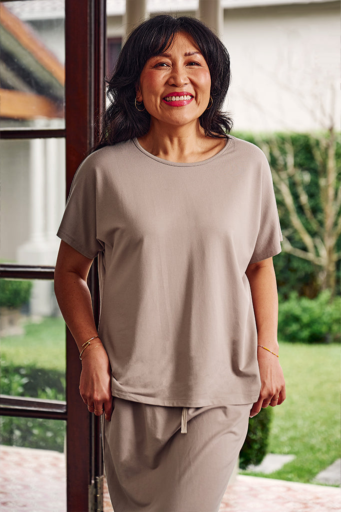 French Terry Pax Tee - Taupe