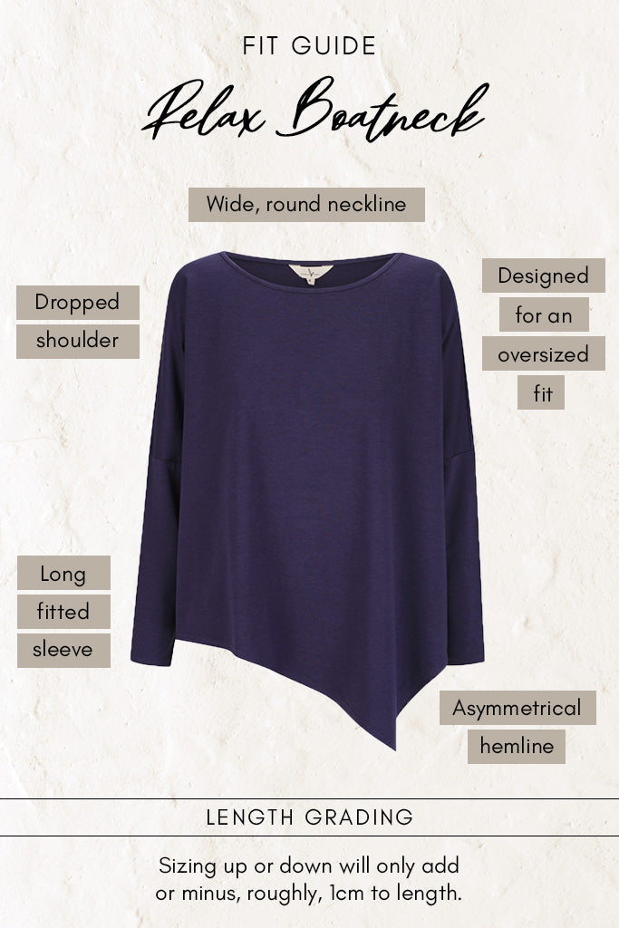 French Terry Relax Boatneck - Indigo