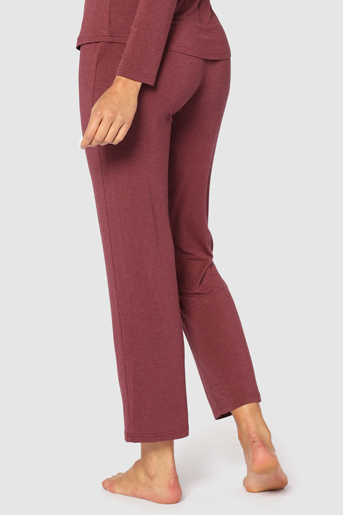 Cross Front PJ Set - Burgundy