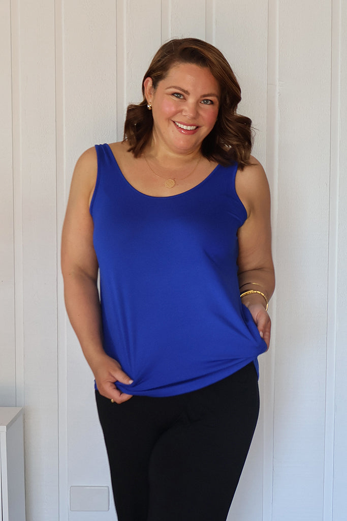 Relaxed Bamboo Singlet - Cobalt