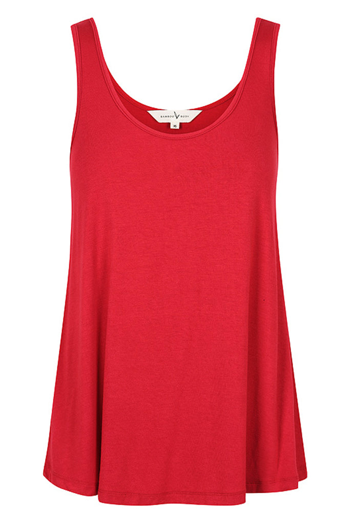 Relaxed Bamboo Singlet - True Red