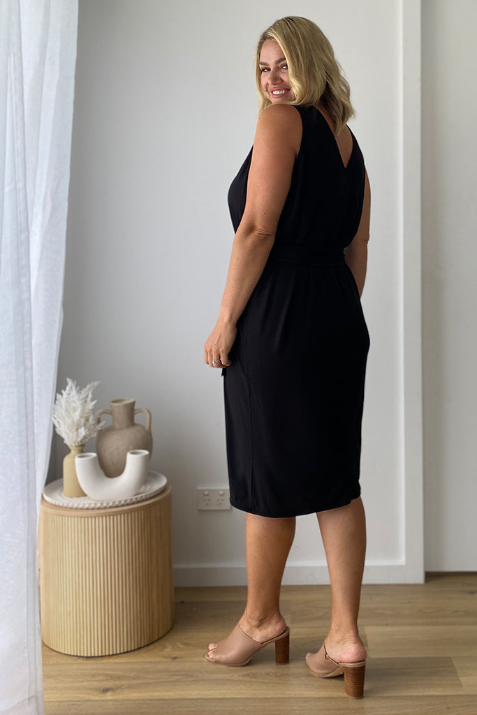 Black bamboo reversible dress.