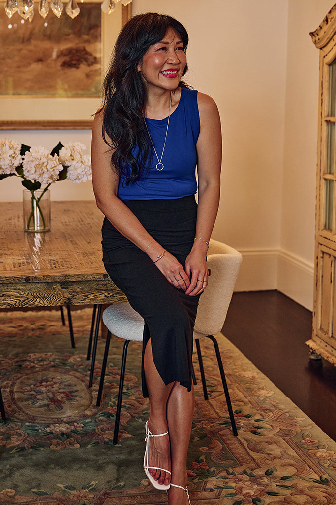 Bamboo Shell Top - Cobalt