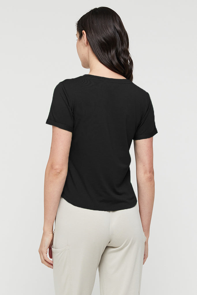 Shorter Bamboo Tee - Vintage Black