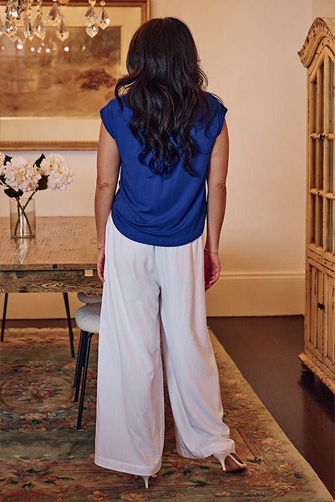 Spade Bamboo Tee - Cobalt