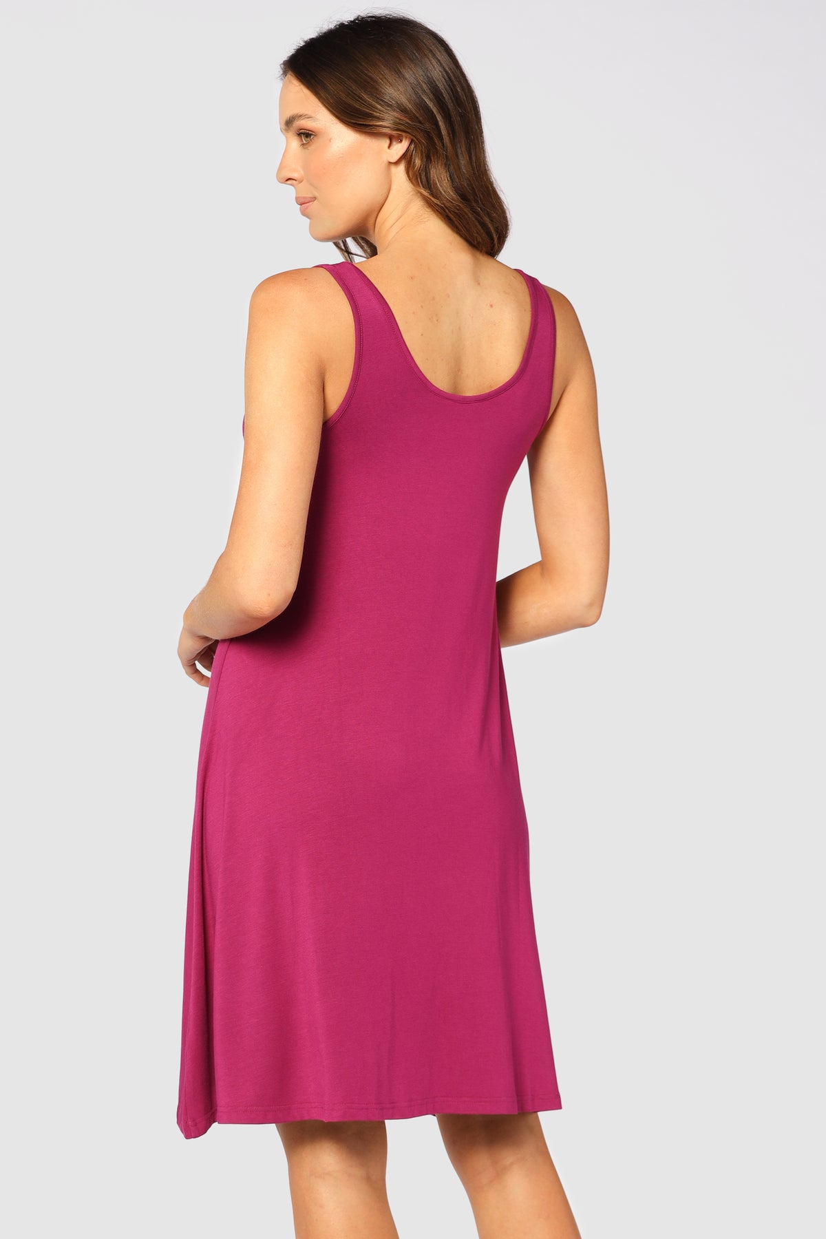 Swing Dress - Berry