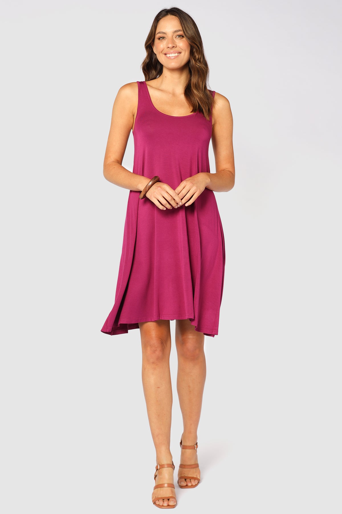 Swing Dress - Berry
