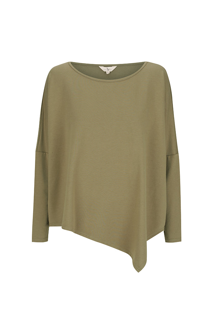 French Terry Relax Boatneck - Herb