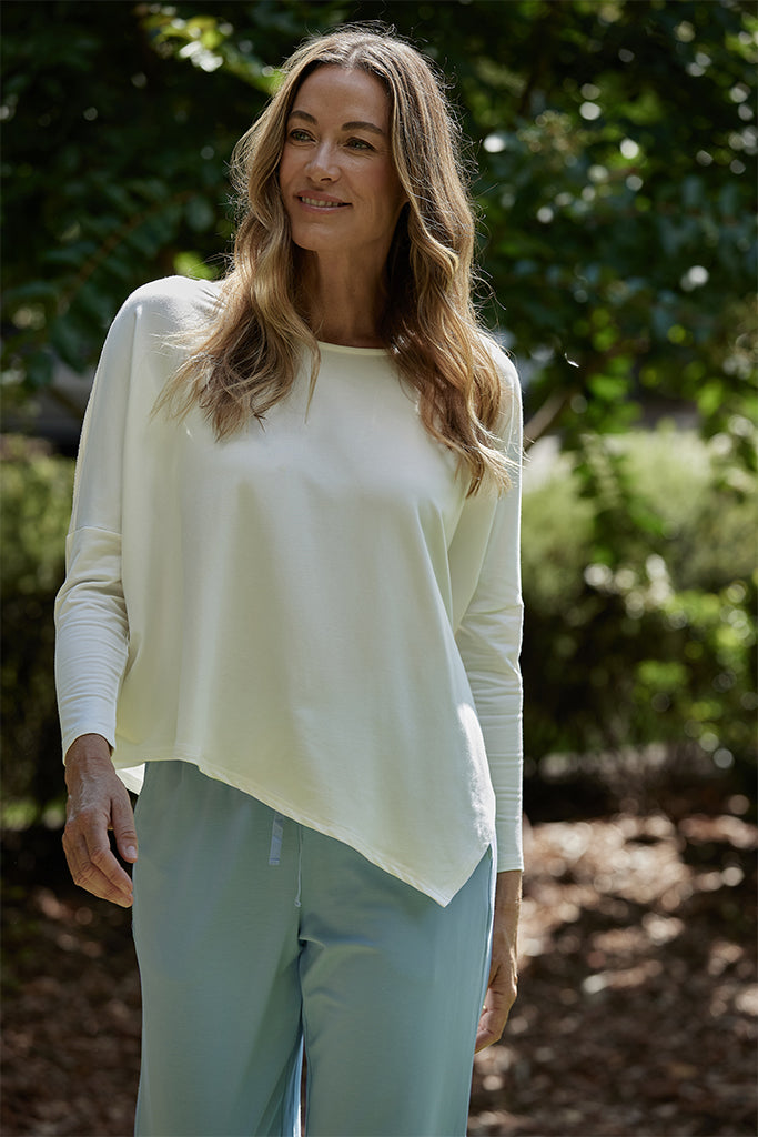 French Terry Relax Boatneck - Soft White