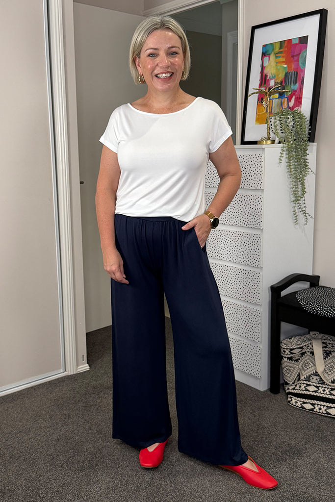 Pia Bamboo Tee - White