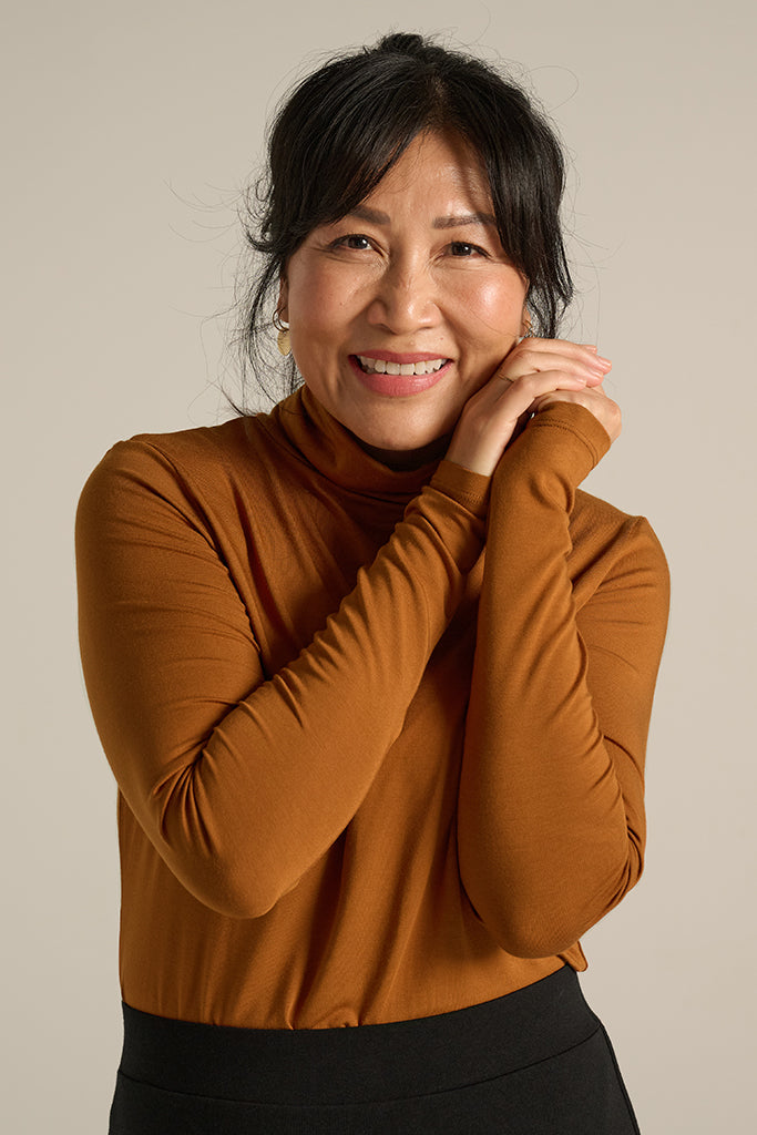 Bamboo Turtle Neck - Ginger
