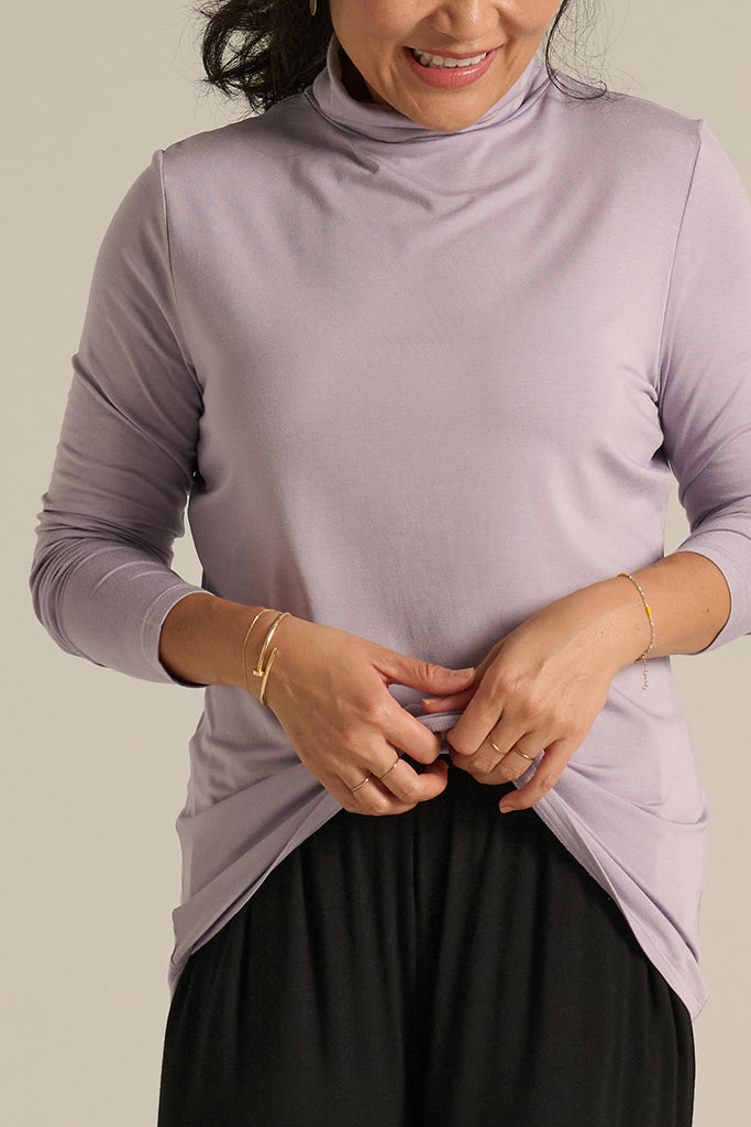 Bamboo Turtle Neck - Lavender