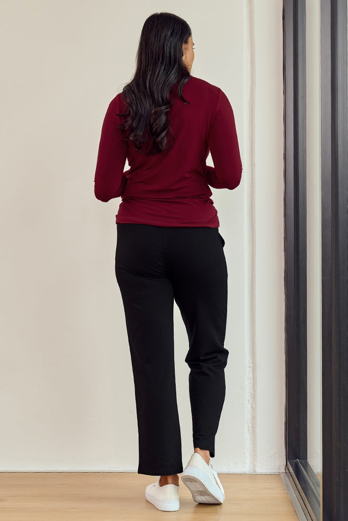 Bamboo Turtle Neck - Rich Red