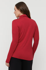 Bamboo Turtle Neck - True Red